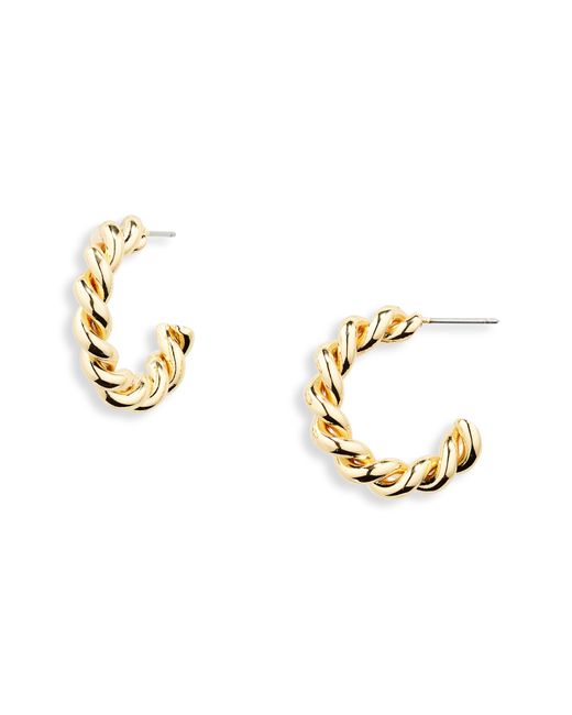 BP. Metallic Twist Hoop Earrings