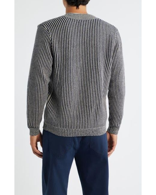Alex Crane Gray Vale Merino Wool V-Neck Cardigan for men