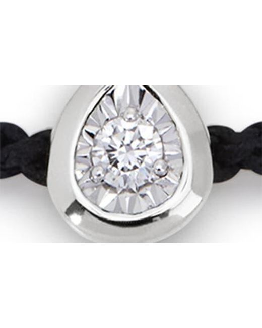 Monica Vinader White Pear Set Lab Grown Diamond Cord Bracelet