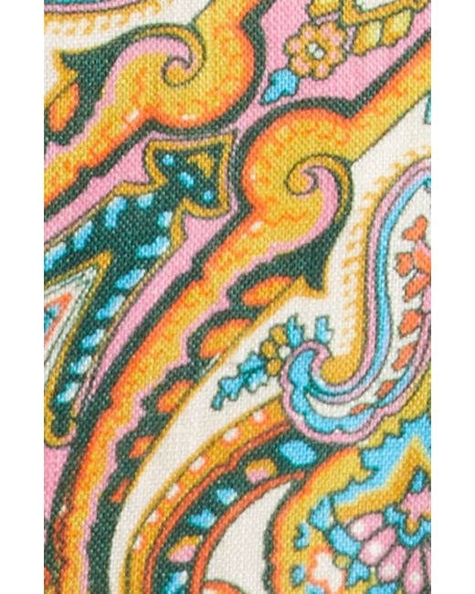 Zimmermann Multicolor Ottie Paisley Long Sleeve Linen Minidress