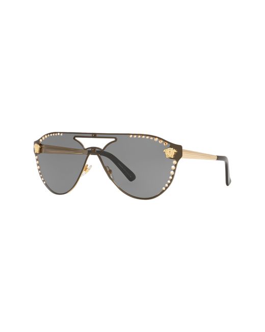 Versace Gray 42mm Shield Sunglasses