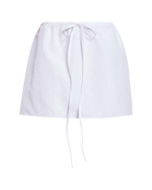 Coming of Age White Drawstring Miniskirt