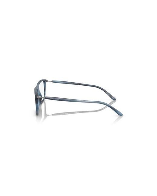 Giorgio Armani Blue 56Mm Rectangle Optical Glasses for men