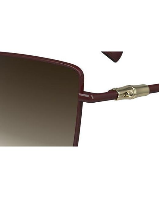 Longchamp Red 55Mm Gradient Square Sunglasses