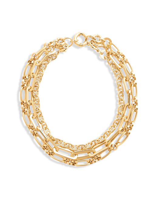 Gas Bijoux Metallic Kamae Layered Chain Necklace