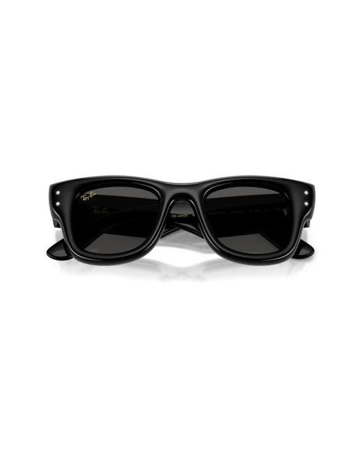 Ray-Ban Black Wayfarer Puffer 47Mm Small Square Sunglasses