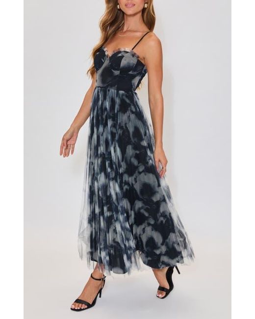 Vici Collection Dark Romance Pleated Maxi Dress in Blue | Lyst
