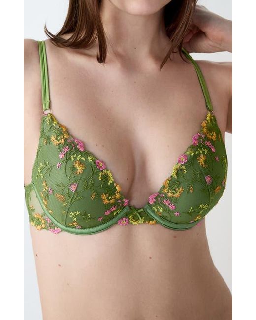 Etam Green Gourmandise No. 2 Underwire Plunge Push-Up Bra