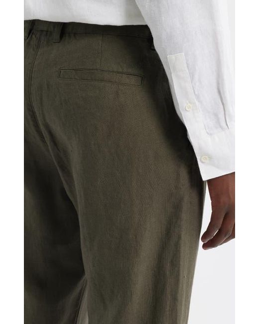NN07 Gray 1454 Aden Flat Front Linen Chinos for men