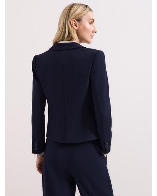 Phase Eight Blue Aubrie Single Button Cropped Blazer