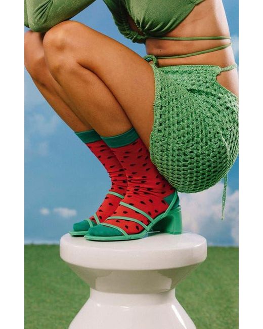 Doiy. Red Fresh 3D Crew Socks