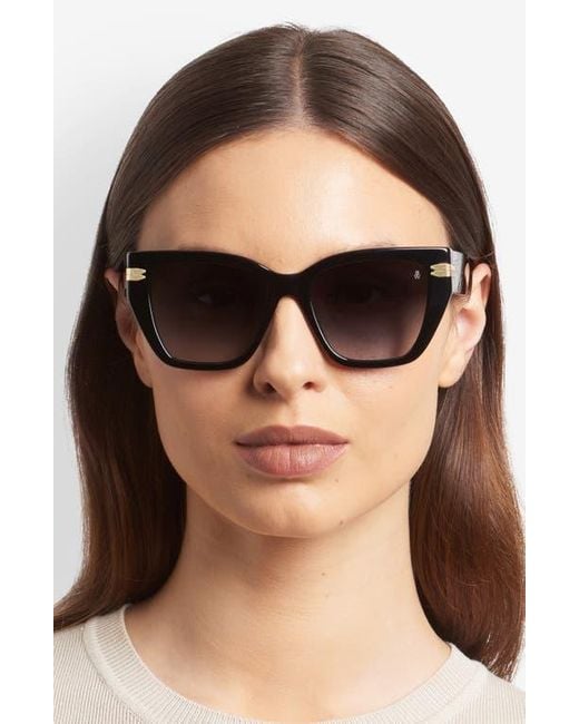 Stuart Weitzman Black 53Mm Gradient Cat Eye Sunglasses
