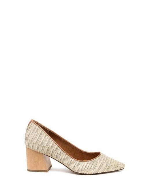 Kelsi Dagger Brooklyn Natural Woven Pointed Toe Pump