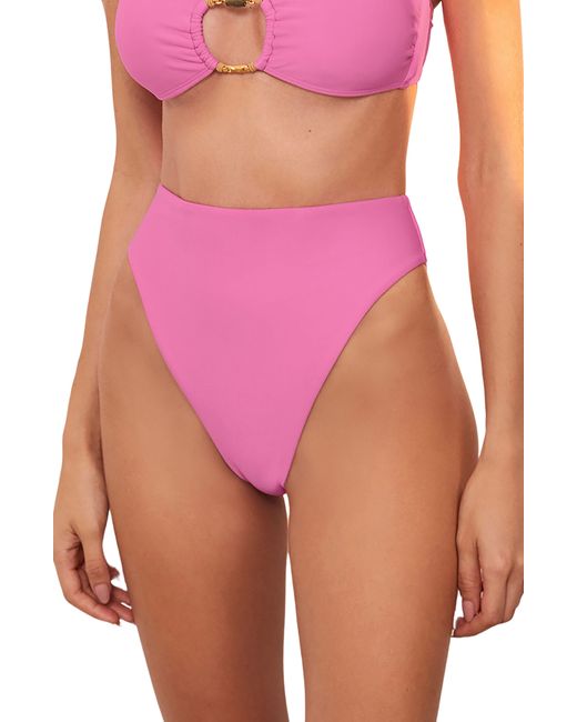 ViX Pink Bella Hot High Waist Bikini Bottoms