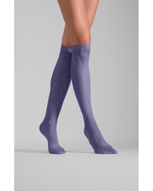 LECHERY Blue 2-Pack Lustrous Silky Sheer Knee-High Socks