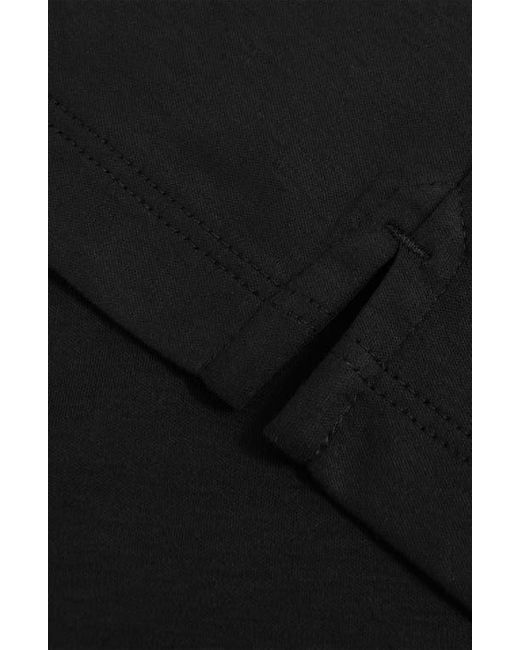 Reiss Black Earl Solid Cotton Polo for men