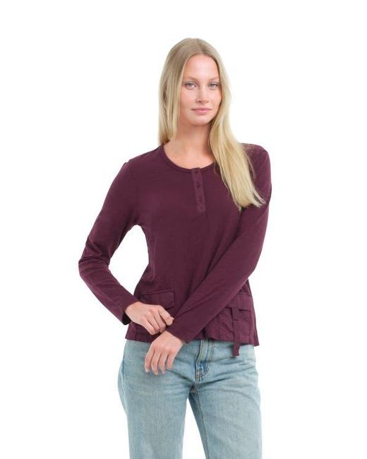 Wilt Multicolor U-Neck Button Placket Tee