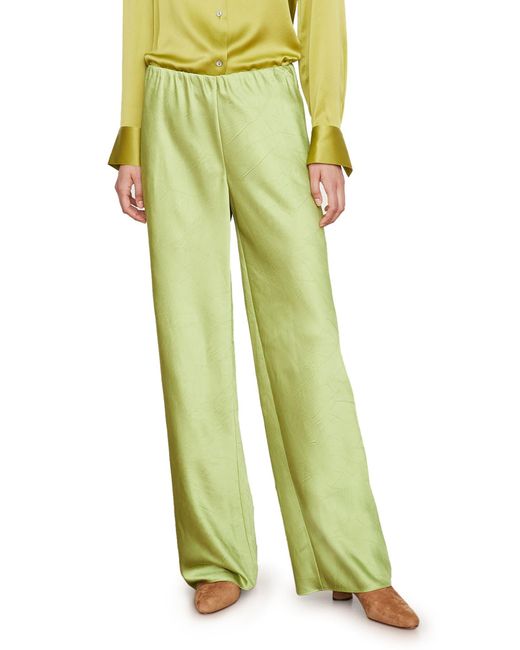 Vince Satin Bias Cut Pants in Green | Lyst