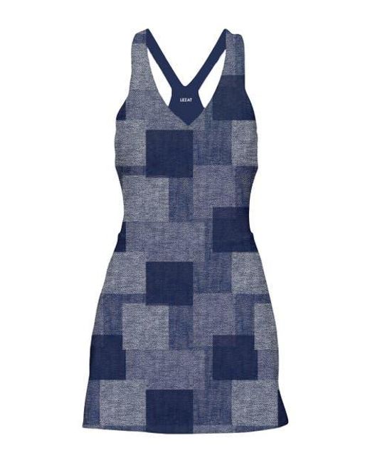 Lezat Women's Blue Isla Racerback Organic Cotton Sport Dress