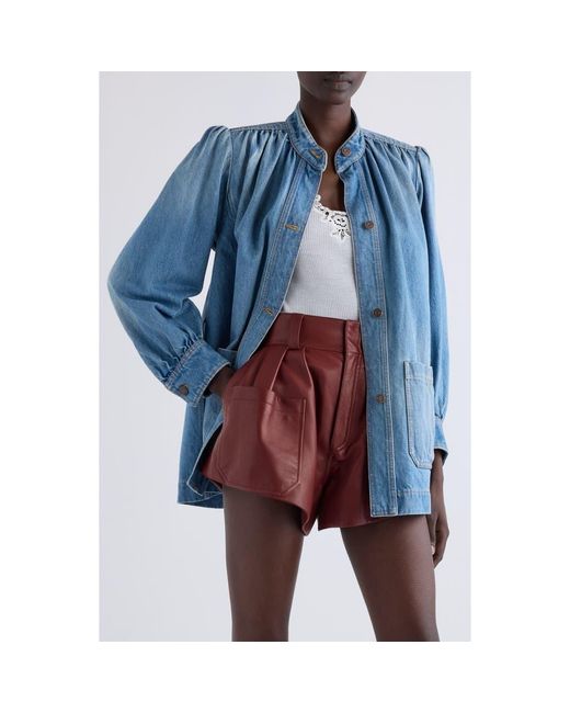 Chloé Blue Puff Sleeve Denim Jacket