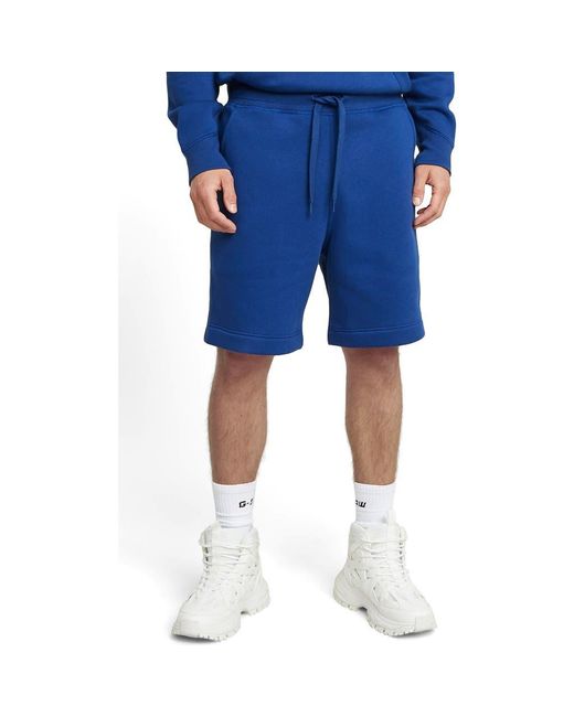 G-Star Blue Premium Core Sweat Shorts for men