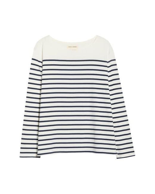 Seasalt Cornwall Black Sailor Stripe Long Sleeve Organic Cotton T-Shirt