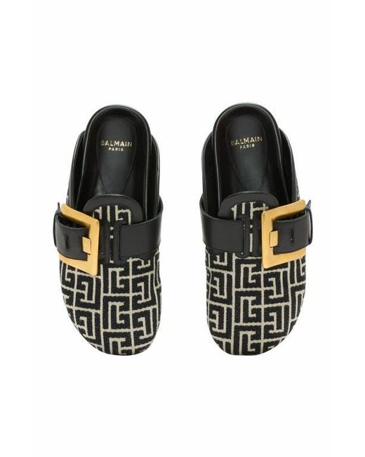 Balmain Black Anthem Mules