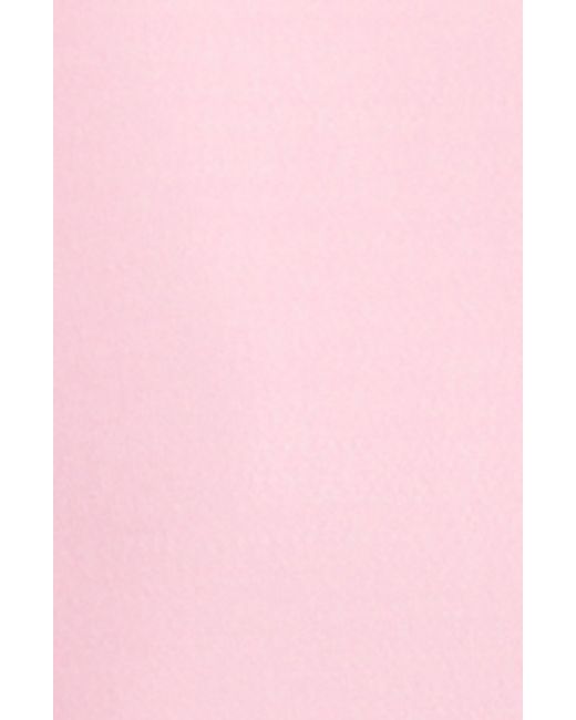 Valentino Garavani Pink Bow Detail Short Sleeve Virgin Wool & Silk Minidress