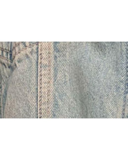 TOPSHOP Gray Oversize Balloon Sleeve Denim Jacket
