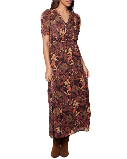 LOST AND WANDER Red Lost + Wander Wild Bergamot Floral Maxi Dress