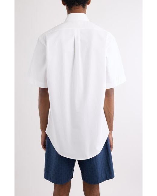 Givenchy White Short Sleeve Cotton Button-Down Shirt for men