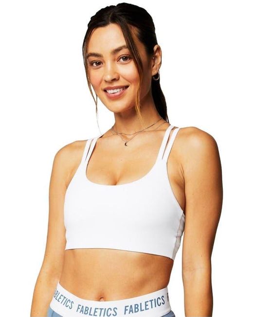 Fabletics White Principal Low Impact Bra