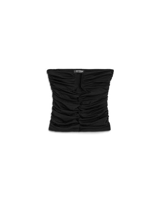 Nocturne Blue Drape-Designed Crop Top
