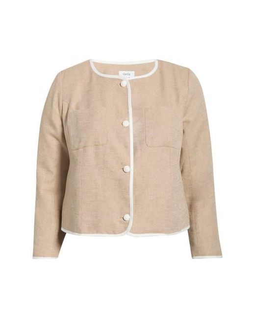 Cece Blue Contrast Trim Jacket
