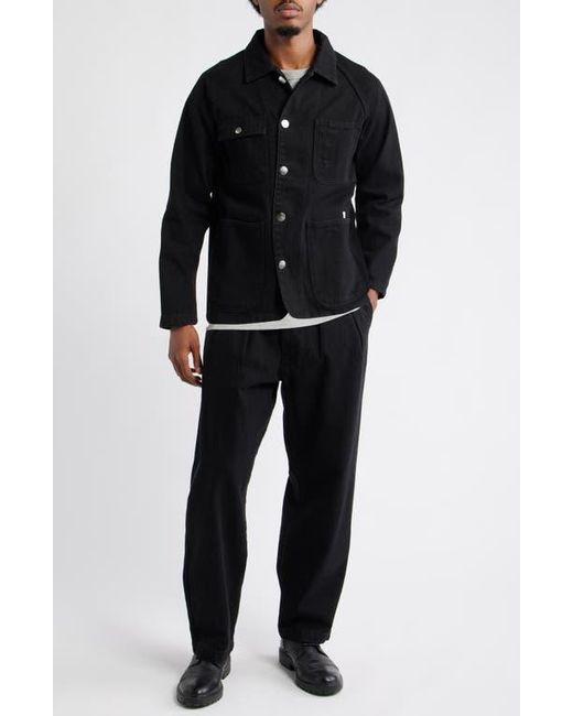 Service Works Black Organic Cotton Denim Jacket for men