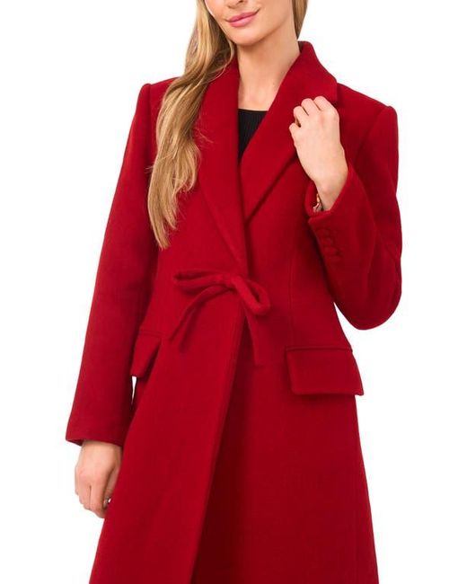 Ted Baker Red Bow Wool Blend Longline Coat