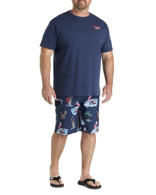 O'neill Sportswear Blue Big & Tall Eagles Fly Graphic Tee for men