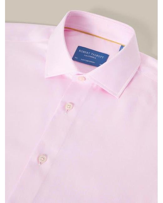 Robert Talbott White Reynolds Double Twill Contemporary Fit Shirt for men