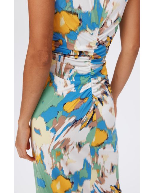 Diane von Furstenberg Multicolor Maren Floral Sleeveless Midi Dress