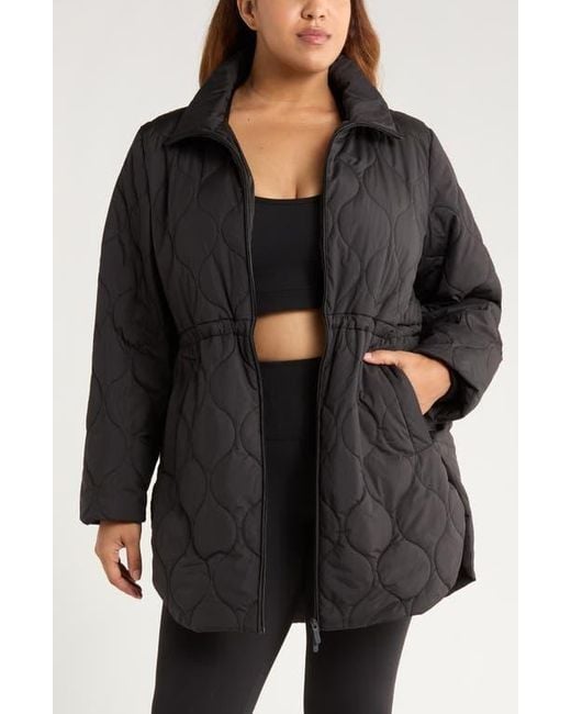 Zella Black Skyline Quilted Jacket