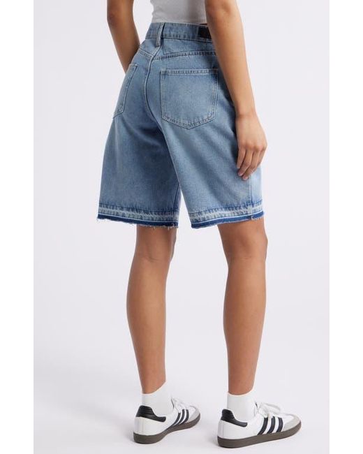 PTCL Blue Relaxed Hem Denim Bermuda Shorts