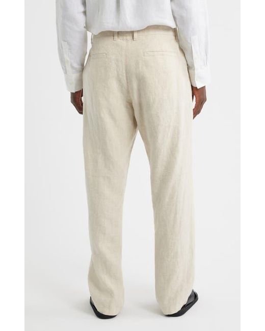 NN07 Natural 1454 Aden Flat Front Linen Chinos for men