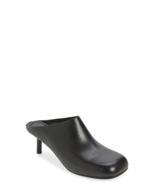 Sacai Gray Square Toe Mule