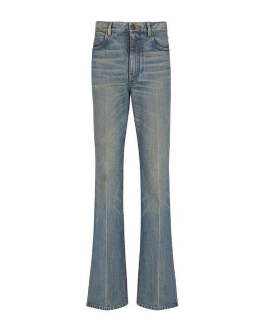 Balmain Blue Slim Straight-Leg Jeans for men
