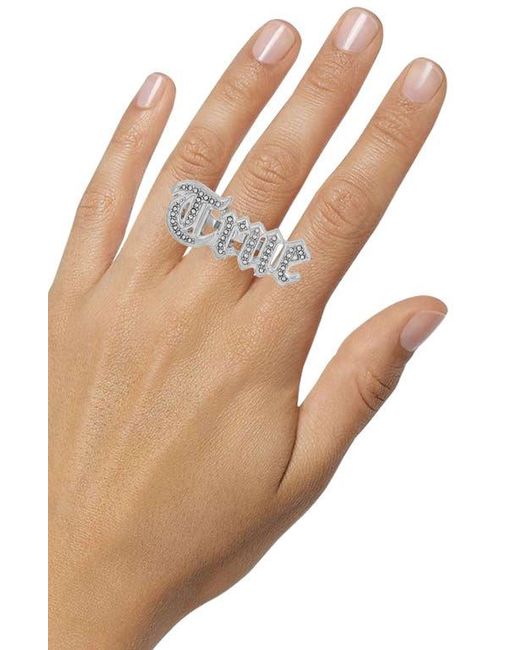 True Religion White True Statement Ring