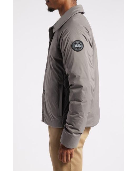 Canada Goose Lodge Packable Windproof 750 Fill Power Down Jacket in Gray for Men Lyst