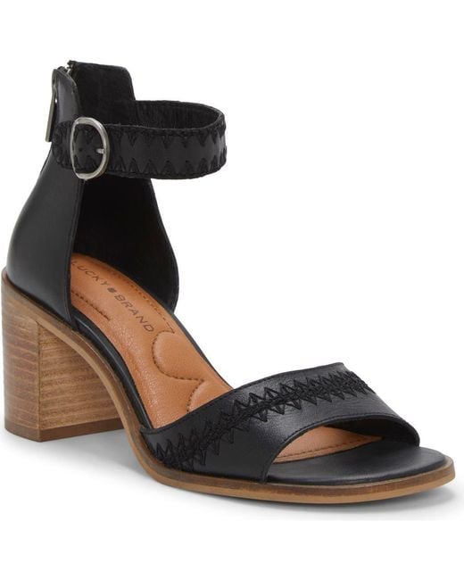 Lucky Brand Black Shivona Ankle Strap Sandal