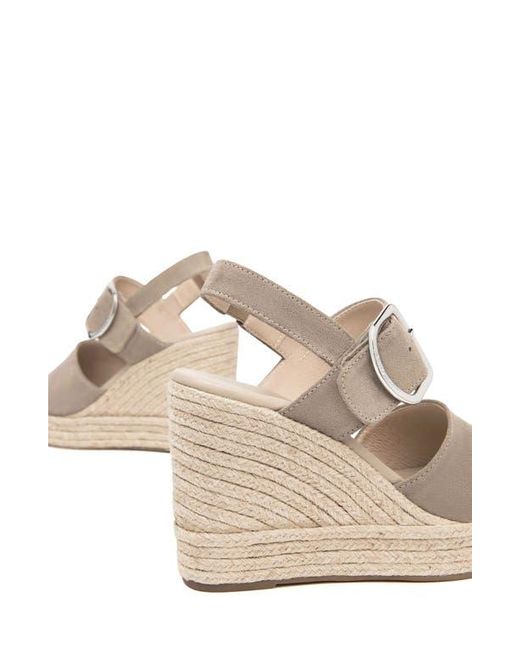 Nero Giardini Natural Slingback Espadrille Platform Wedge Sandal