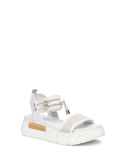 Nero Giardini White Platform Sandal