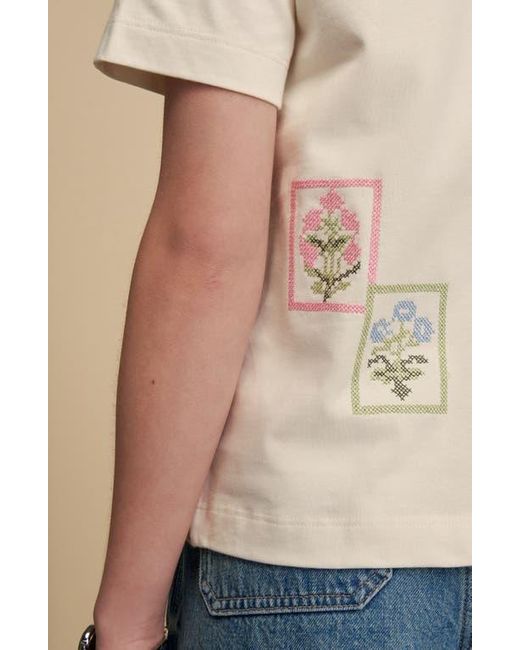 Next Natural Cross Stitch Embroidered T-Shirt